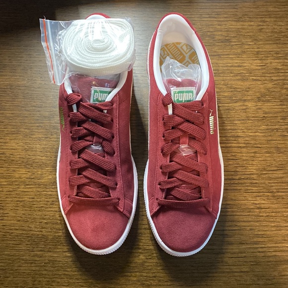 Puma Men’s Suede Classic XXI Sneaker Cabernet-Puma White Size 9 New - Picture 9 of 16